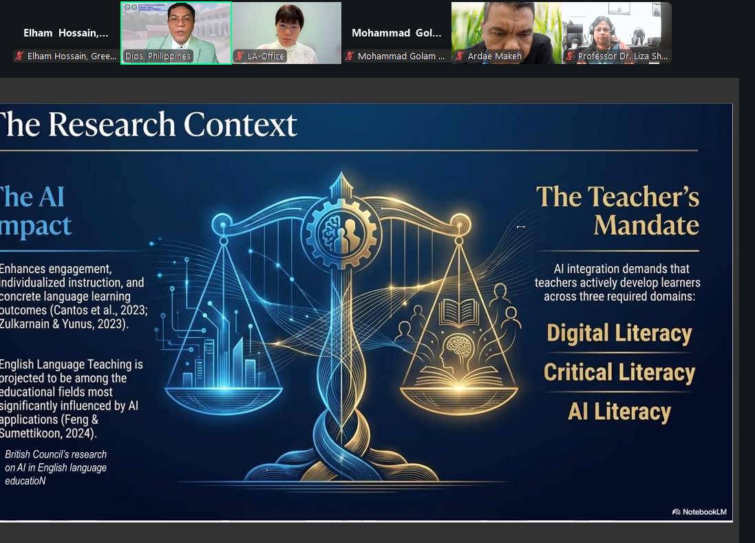 Successful Completion of the International Webinar on "Opportunities and Challenges in English Language Teaching and Applied Linguistics"